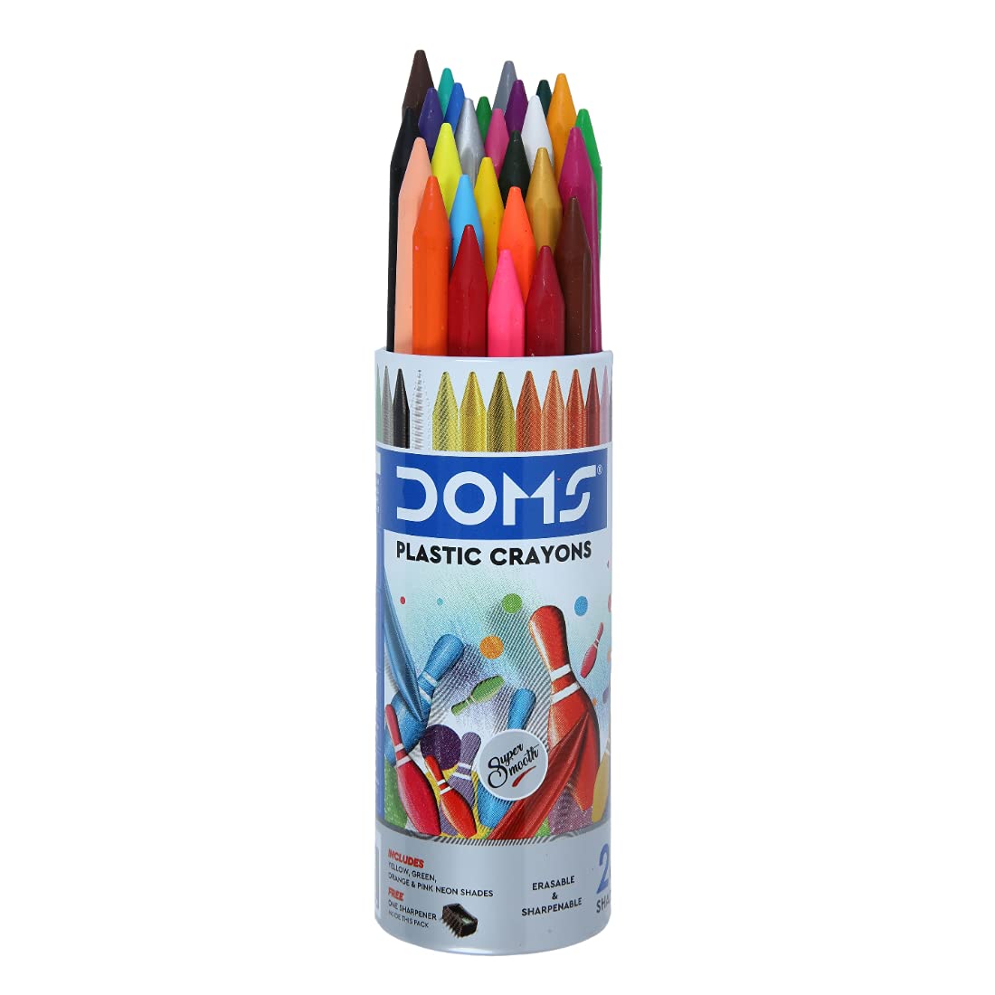 Doms 28 Shades Plastic Crayons - Image 3