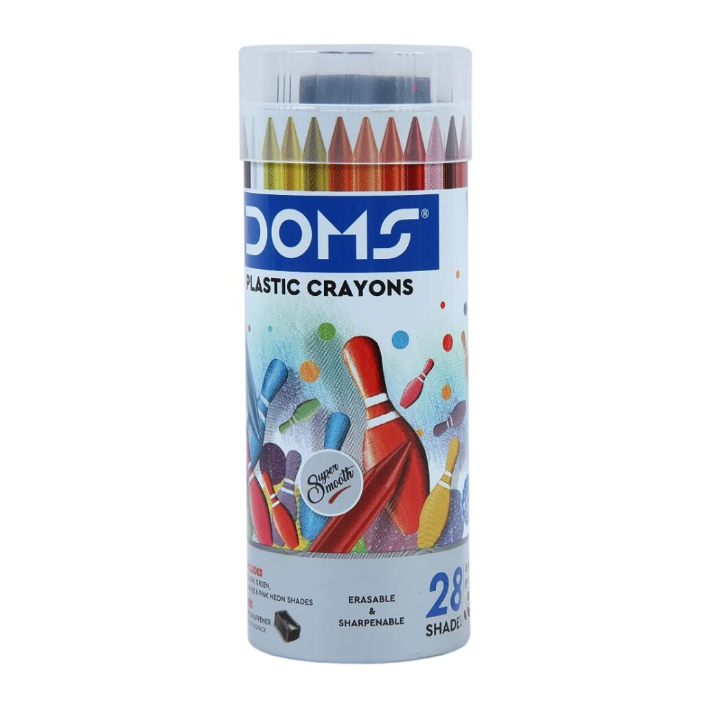 Doms 28 Shades Plastic Crayons
