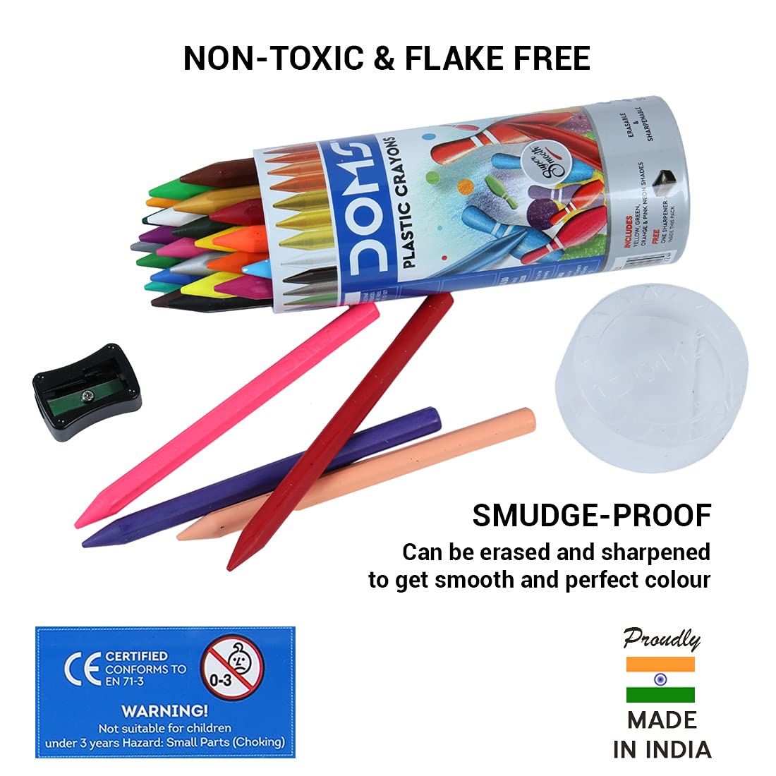 Doms 28 Shades Plastic Crayons - Image 2