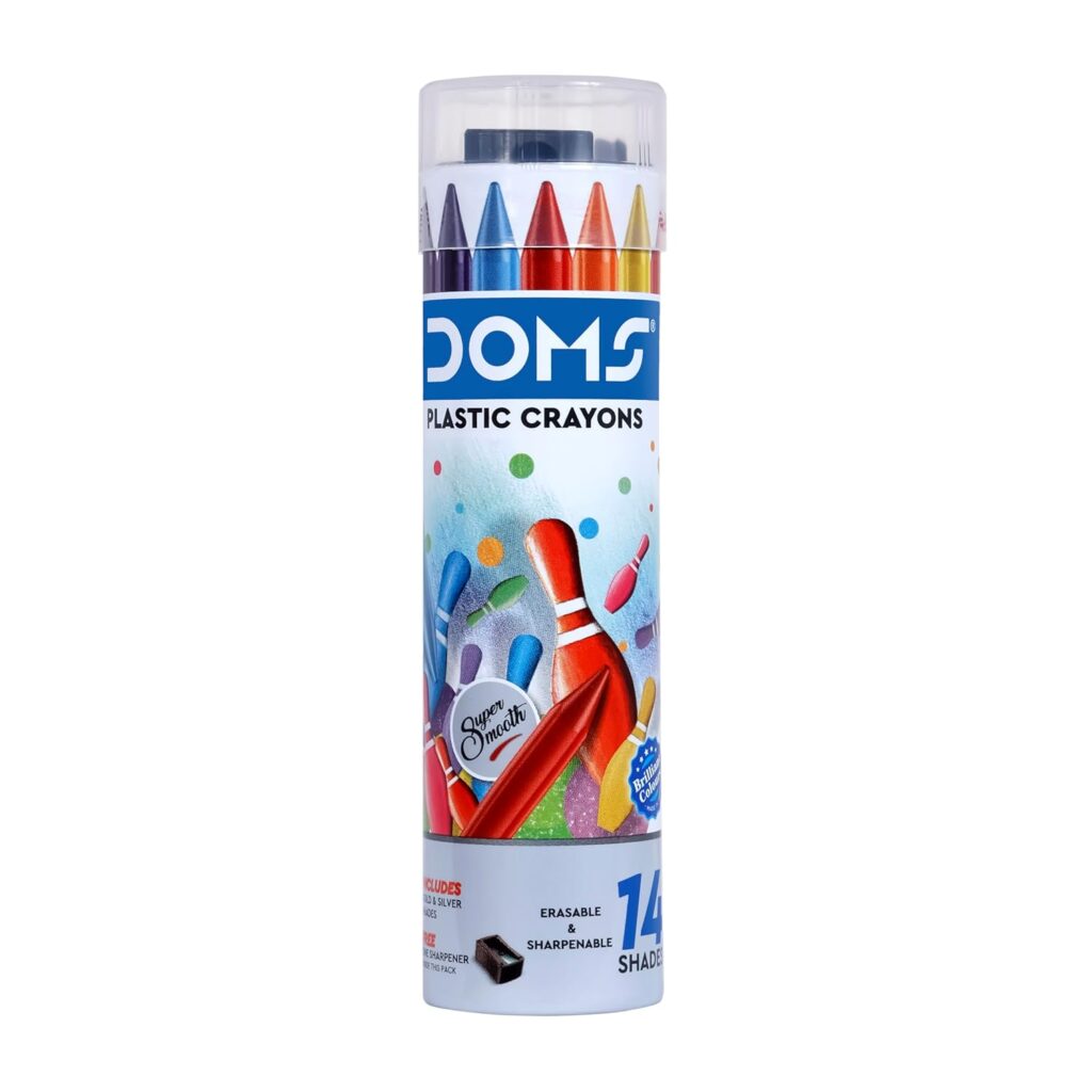 Doms 14 Shades Plastic Crayons