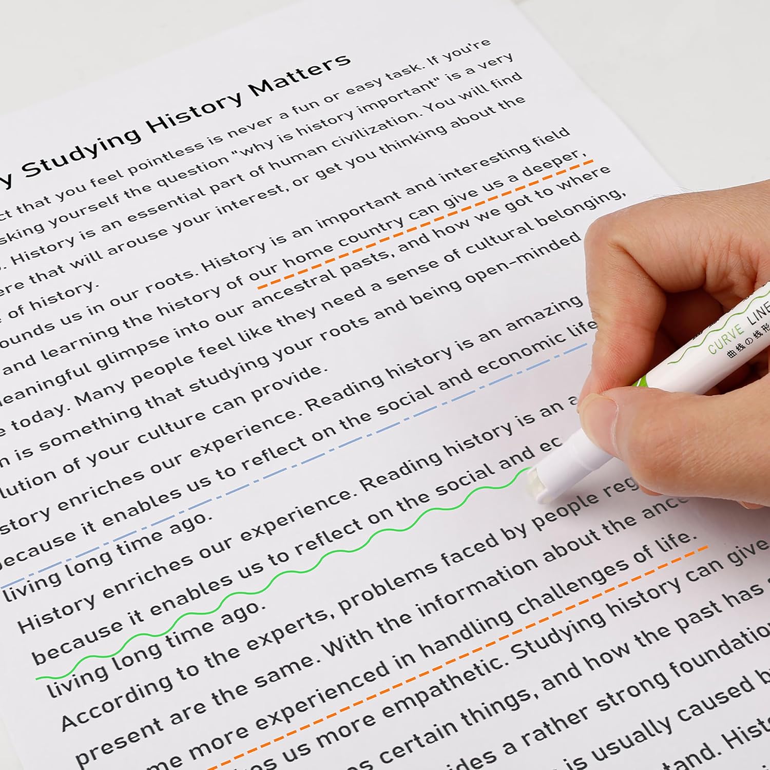 Linear Roller Curve Highlighter Pen - Image 6