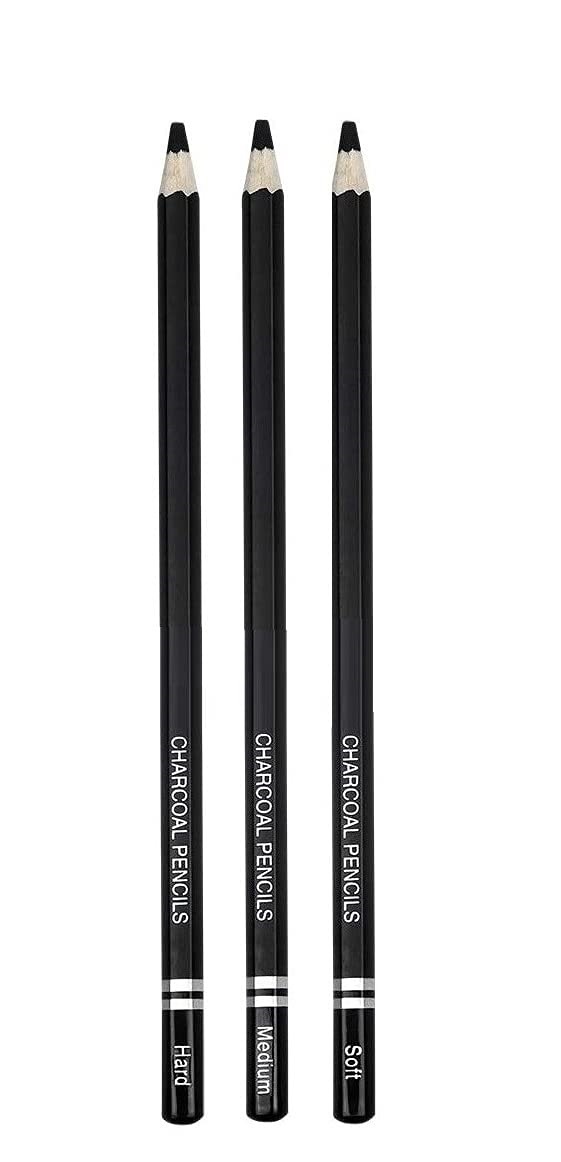 Levin Charcoal Pencil Set of 3 - Image 2