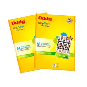 Oddy Snapshot Glossy Inkjet ID Photo Paper- 180 GSM, A4 Size, 50 Sheets