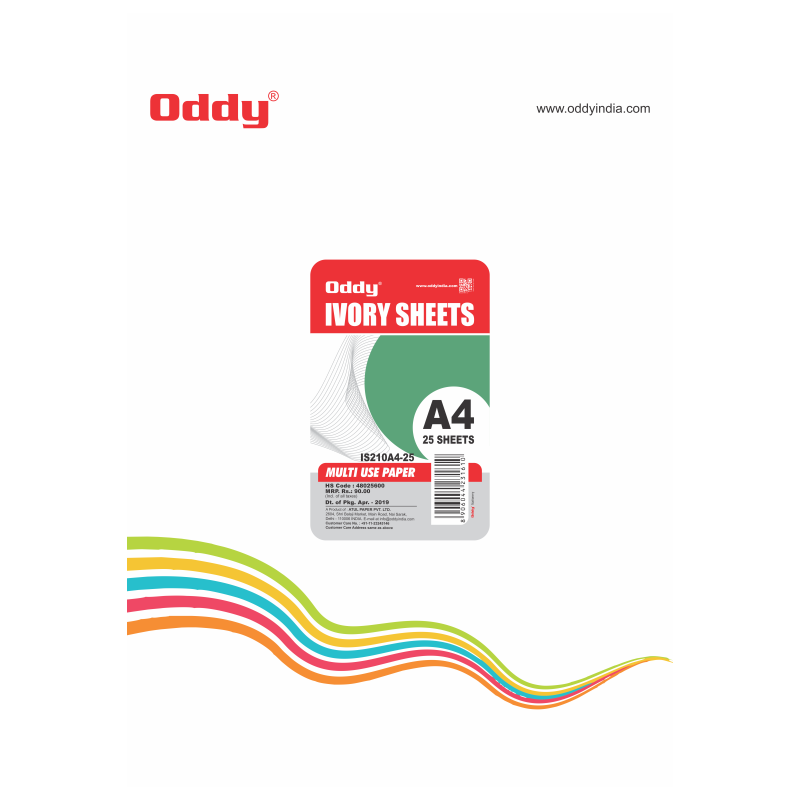 Oddy A4 Ivory Sheets 210 GSM