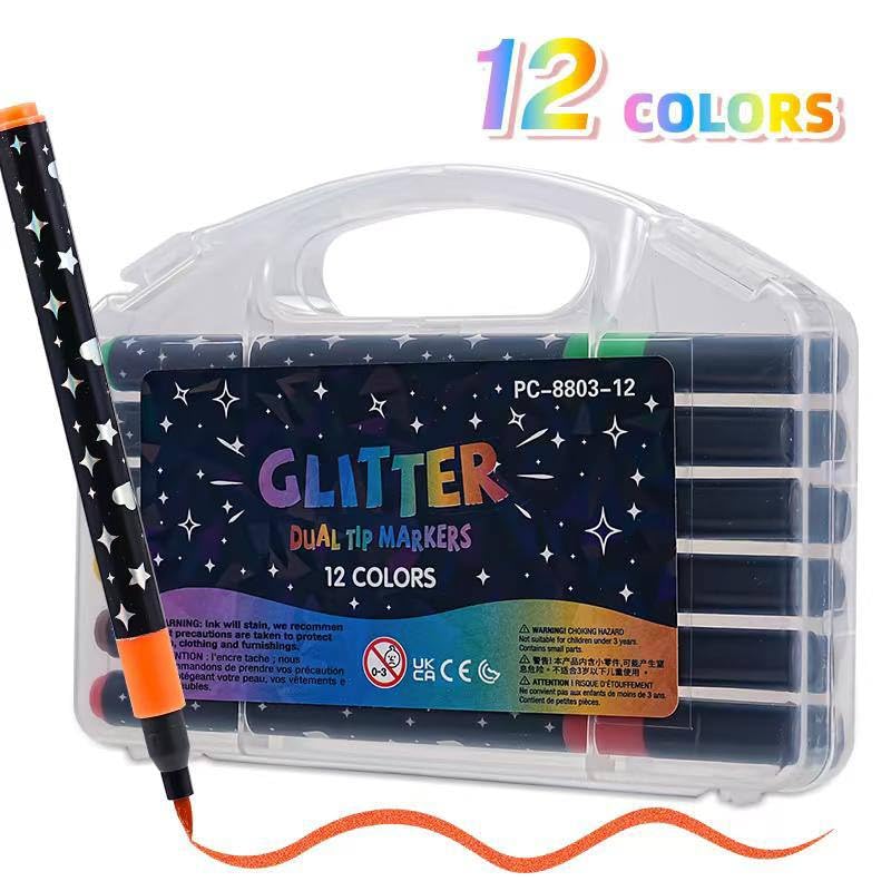 Glitter Dual Tip Marker 24