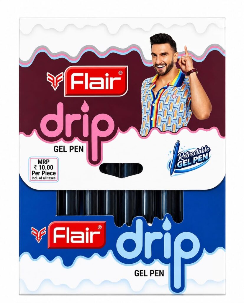 Flair DRIP Retractable/Click Gel Pen- Blue Ink